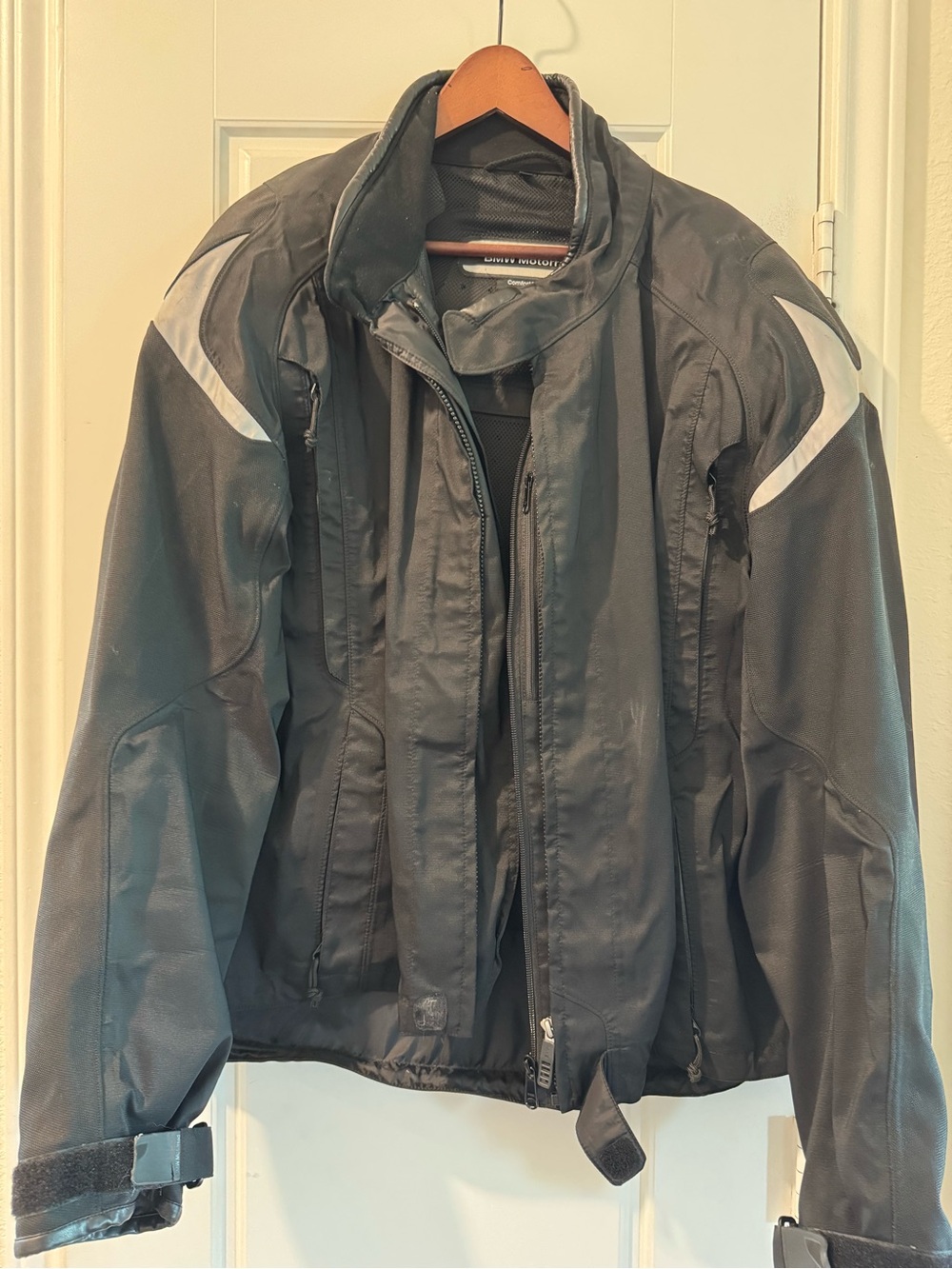 BMW Black Men's Performance Moto Jacket with Reflective Panels